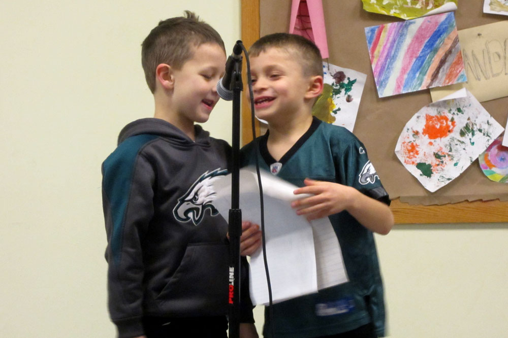 Eagle poetry at the PIC After School Winter Gala