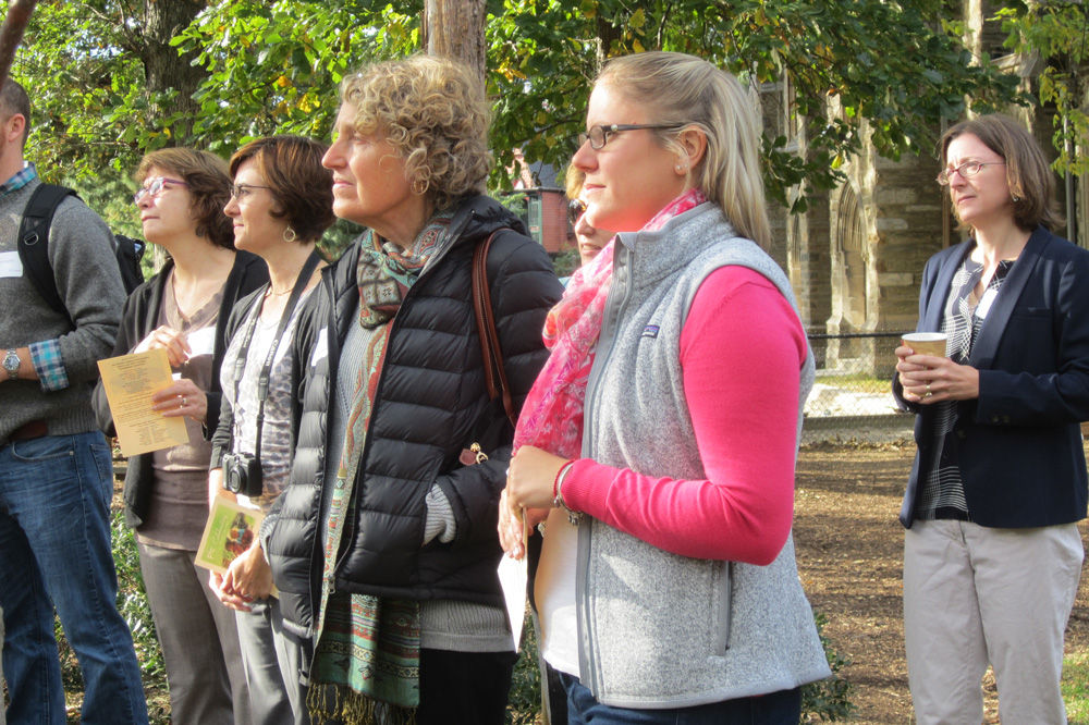 Thanking donors for their contributions to the Magic Circle Nature Playground