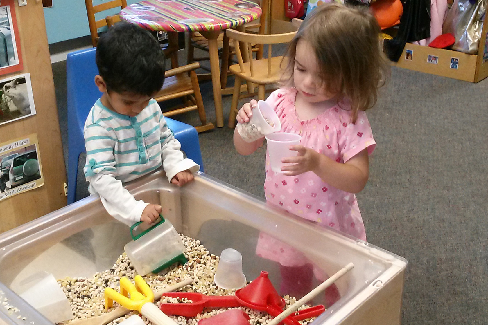 Sunshines at the sensory table