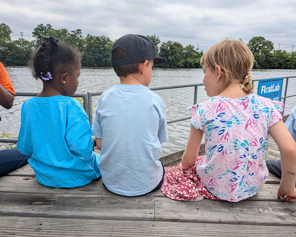 Taking a break by the water