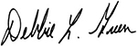 Debbie Green signature