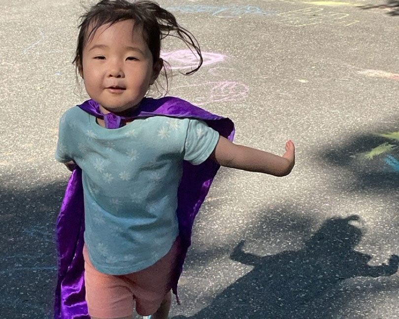 super hero running
