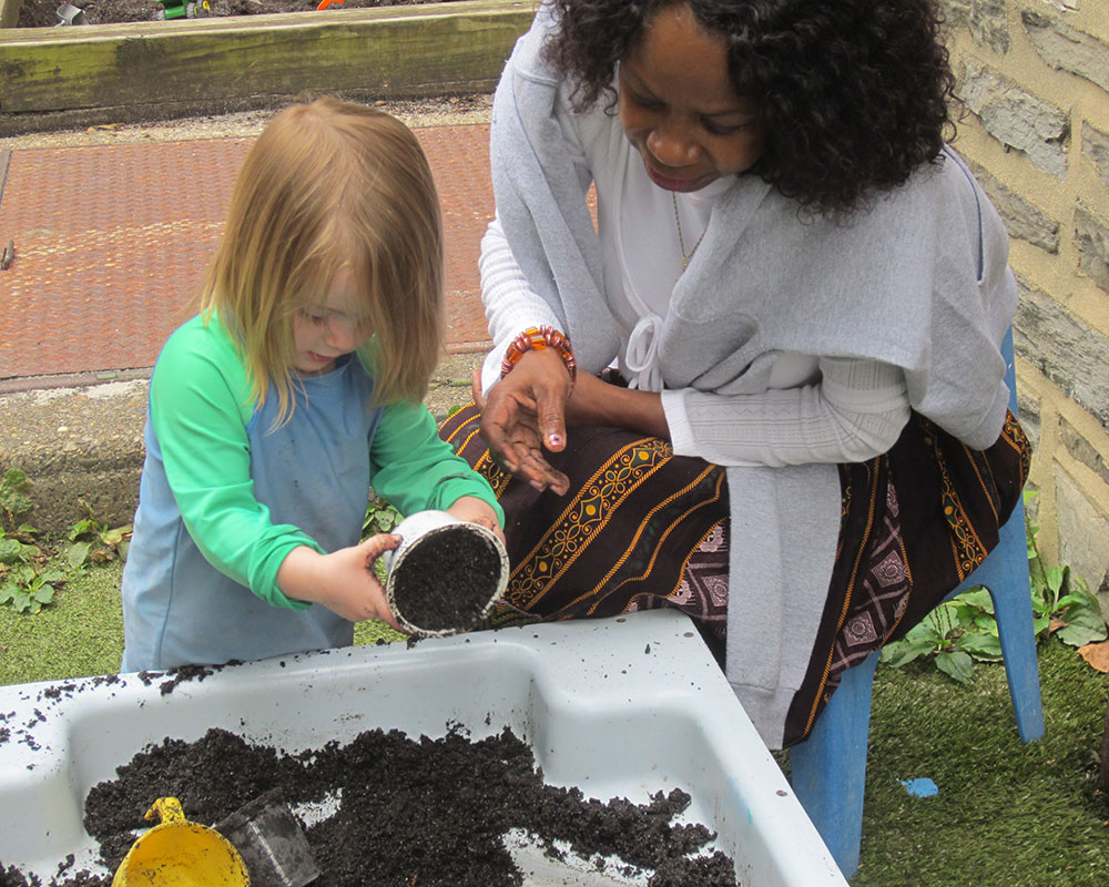 Mud Day 2025 - Playing at the mud table.