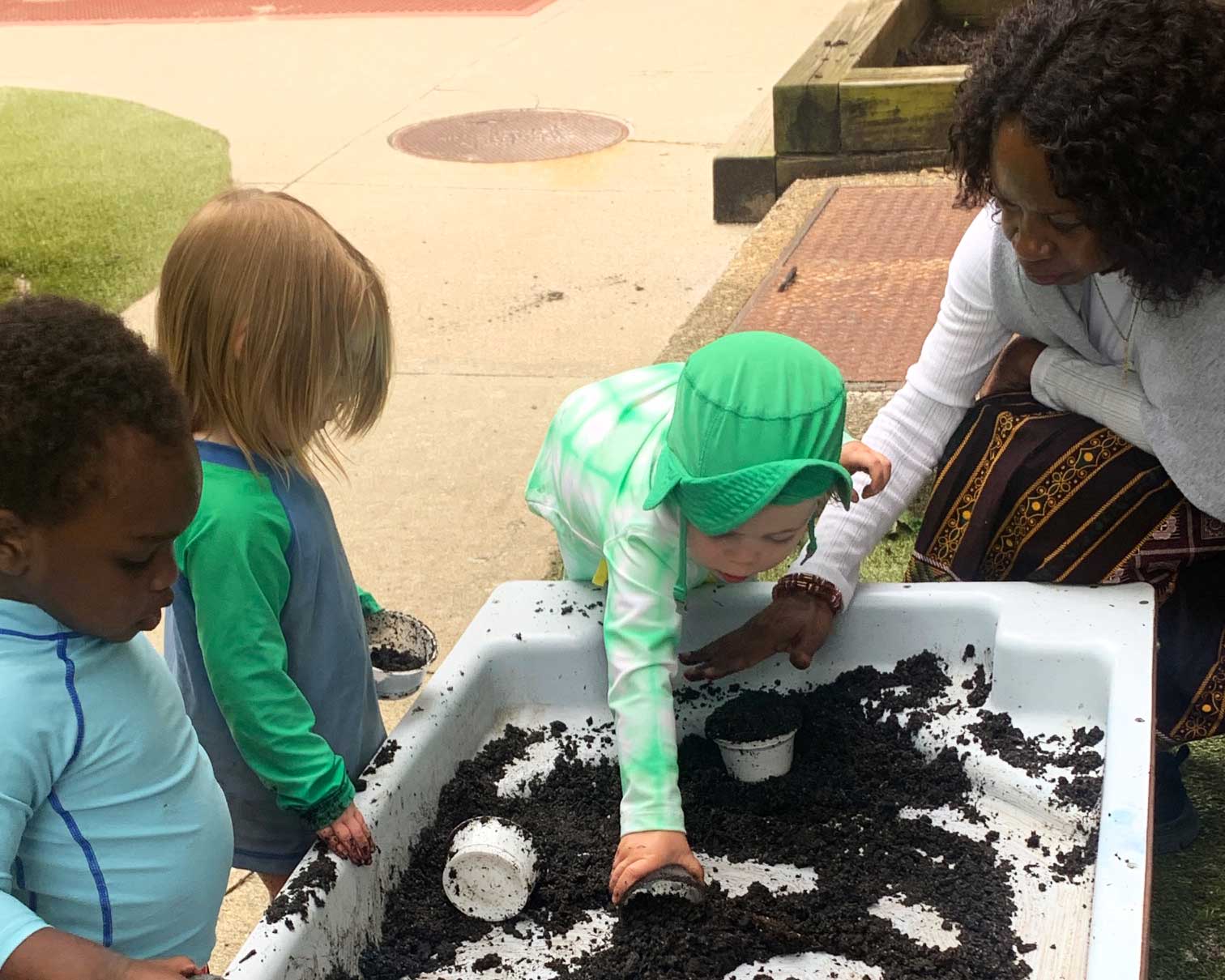 Mud Day 2025 - Playing at the mud table.