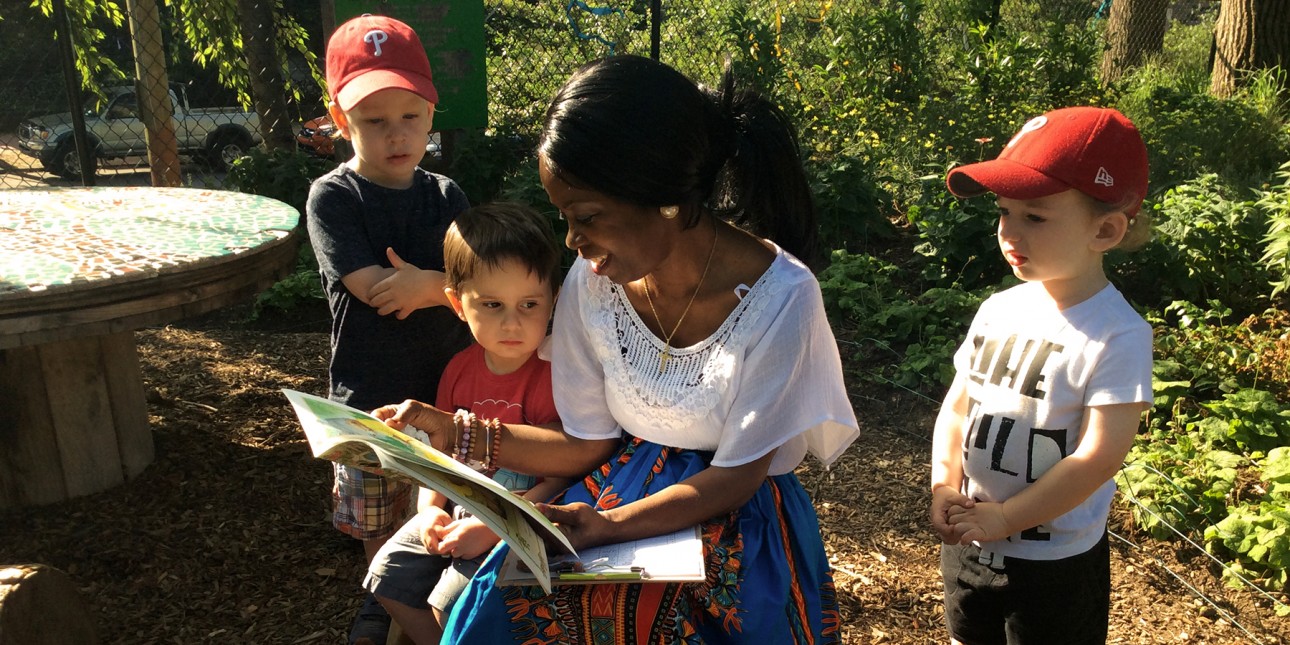Reading on the Nature Playground