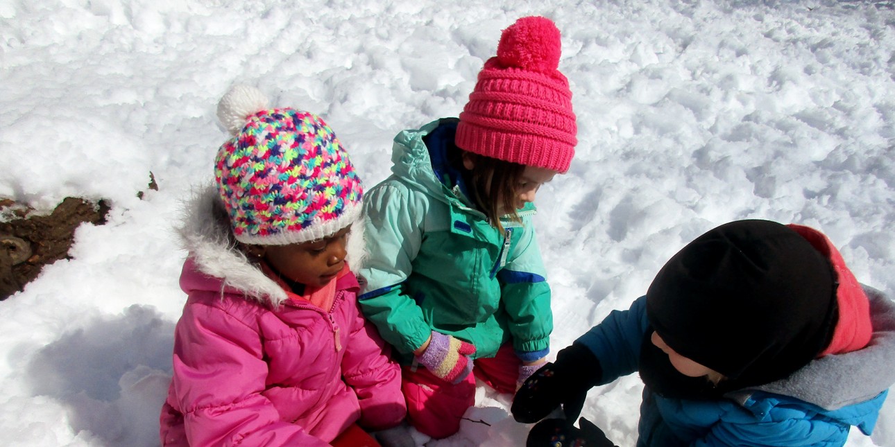 Playing in the snow