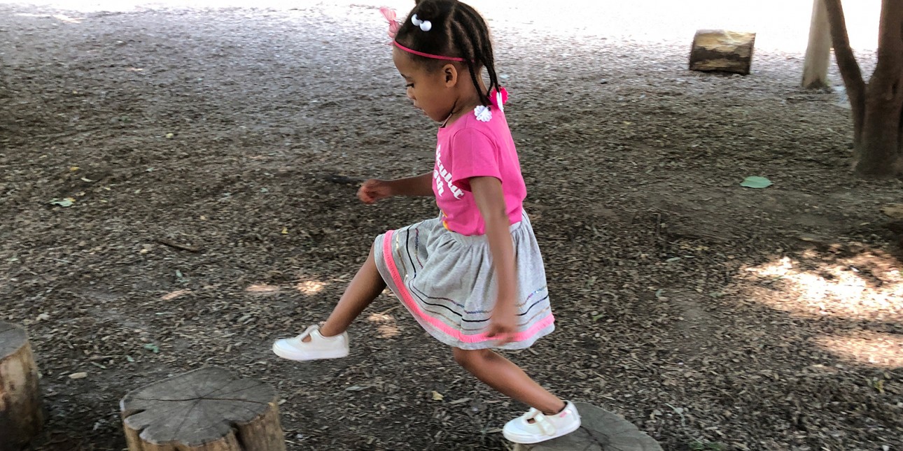 Jumping stumps on PIC Nature Playground