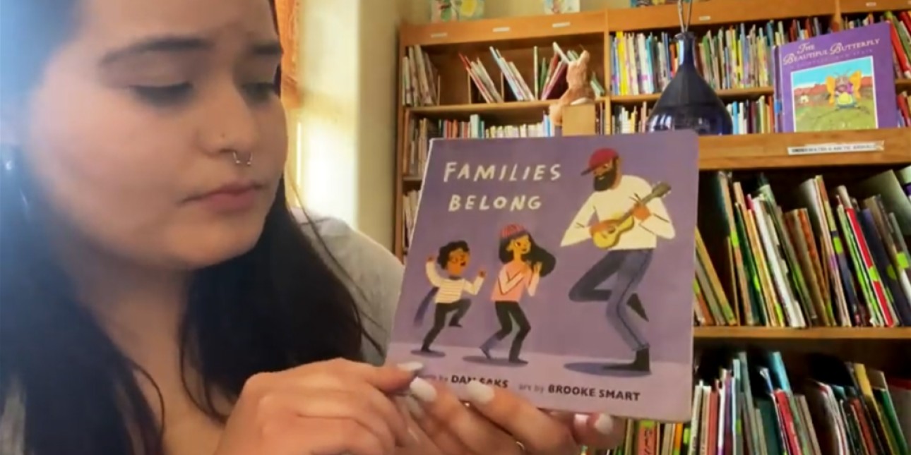 PIC Teacher reads Families Belong