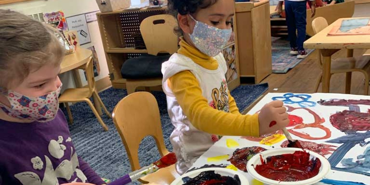 Chipmunk preschoolers painting