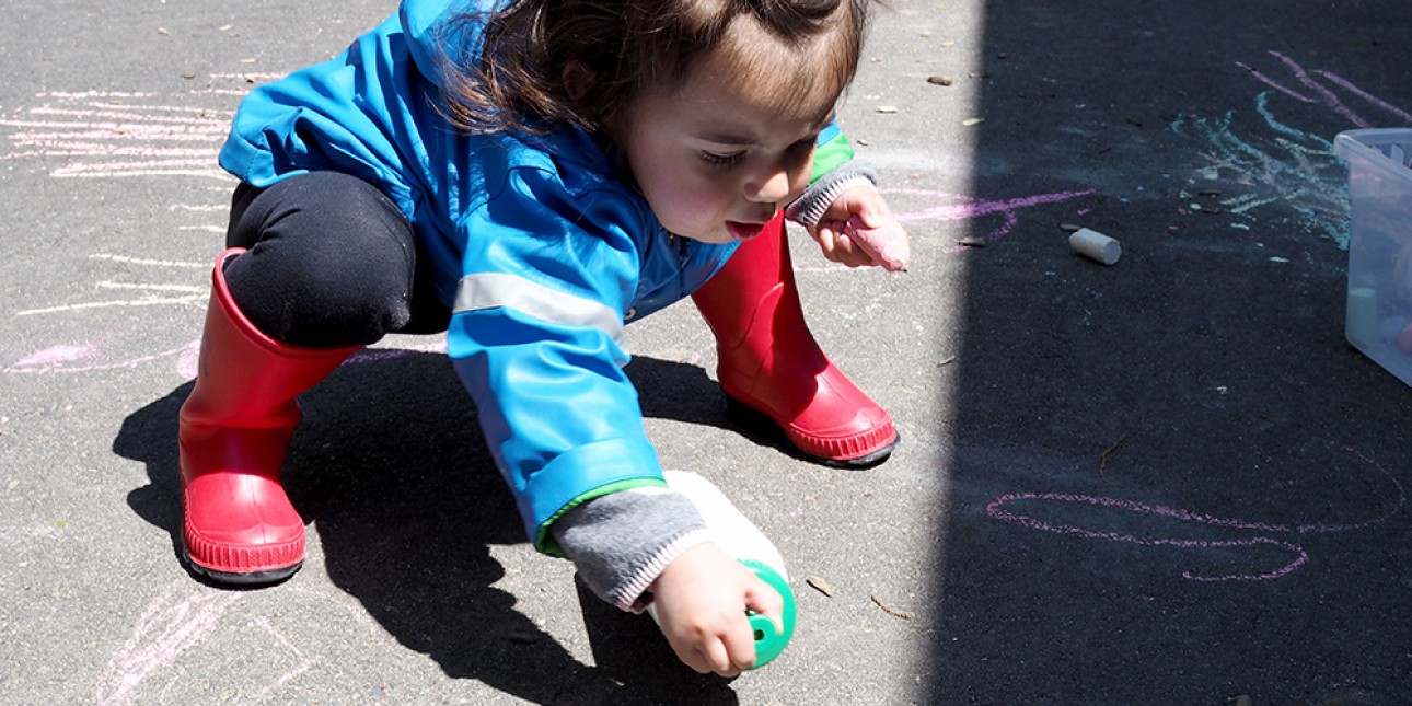 Chalk on the blacktop