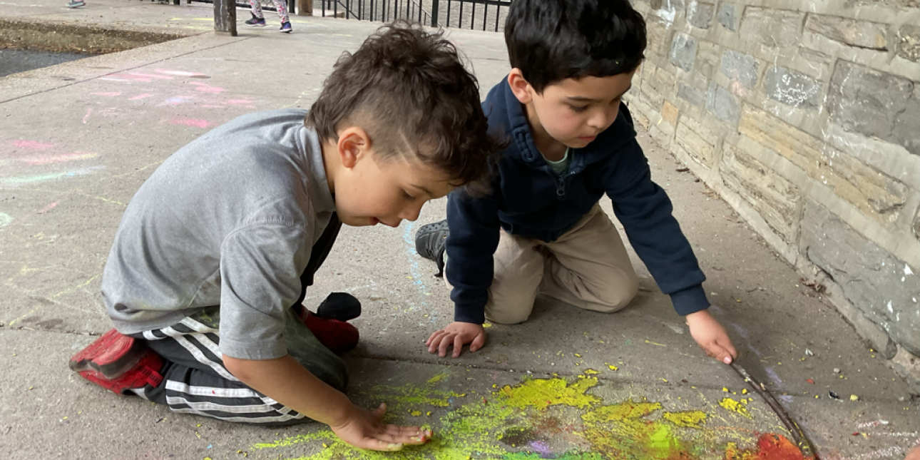 Chalk on the porch