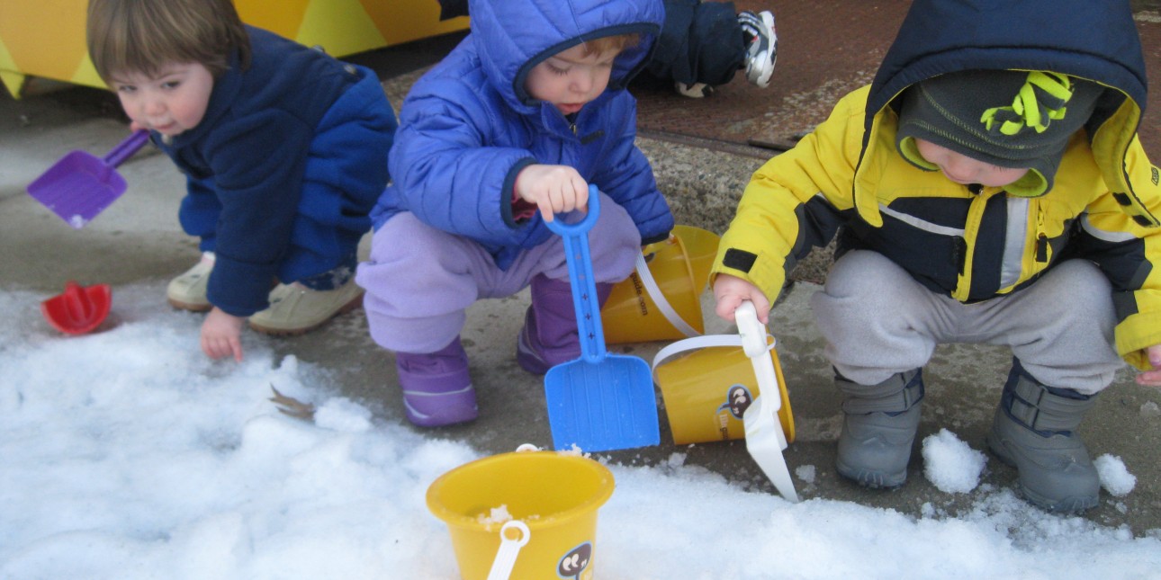 Young toddlers outside at PIC