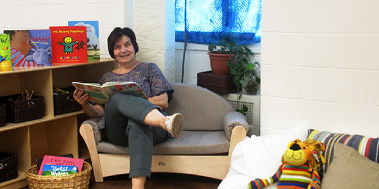 Deb Green sits in one of two new preschool classrooms at PIC