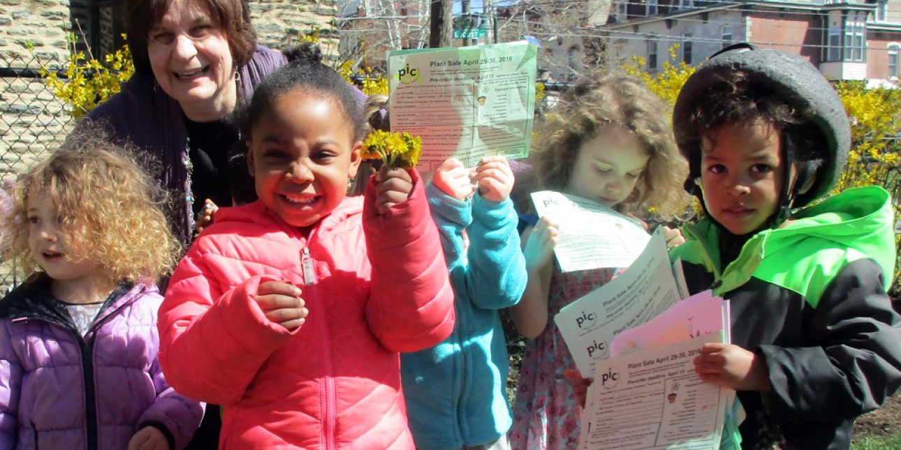 Deb Green and children scream about Plant Sales