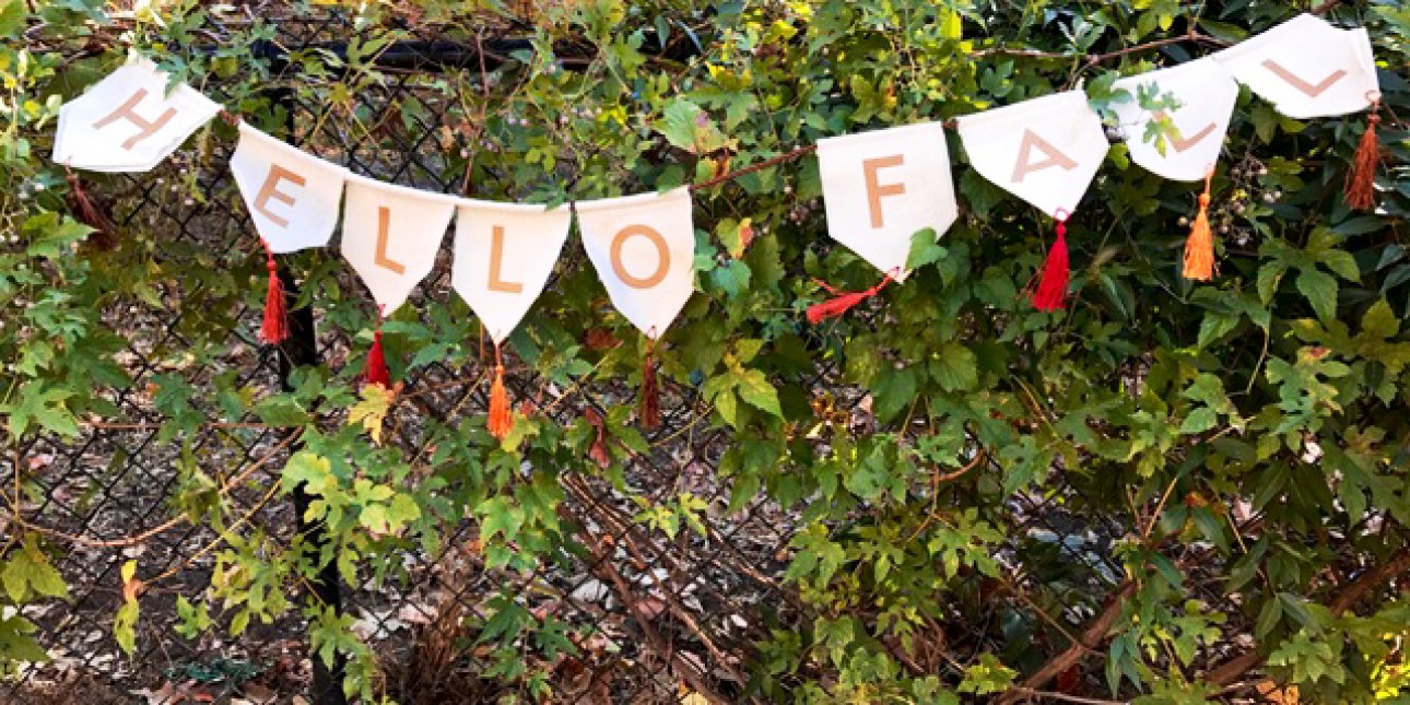Hello Fall sign