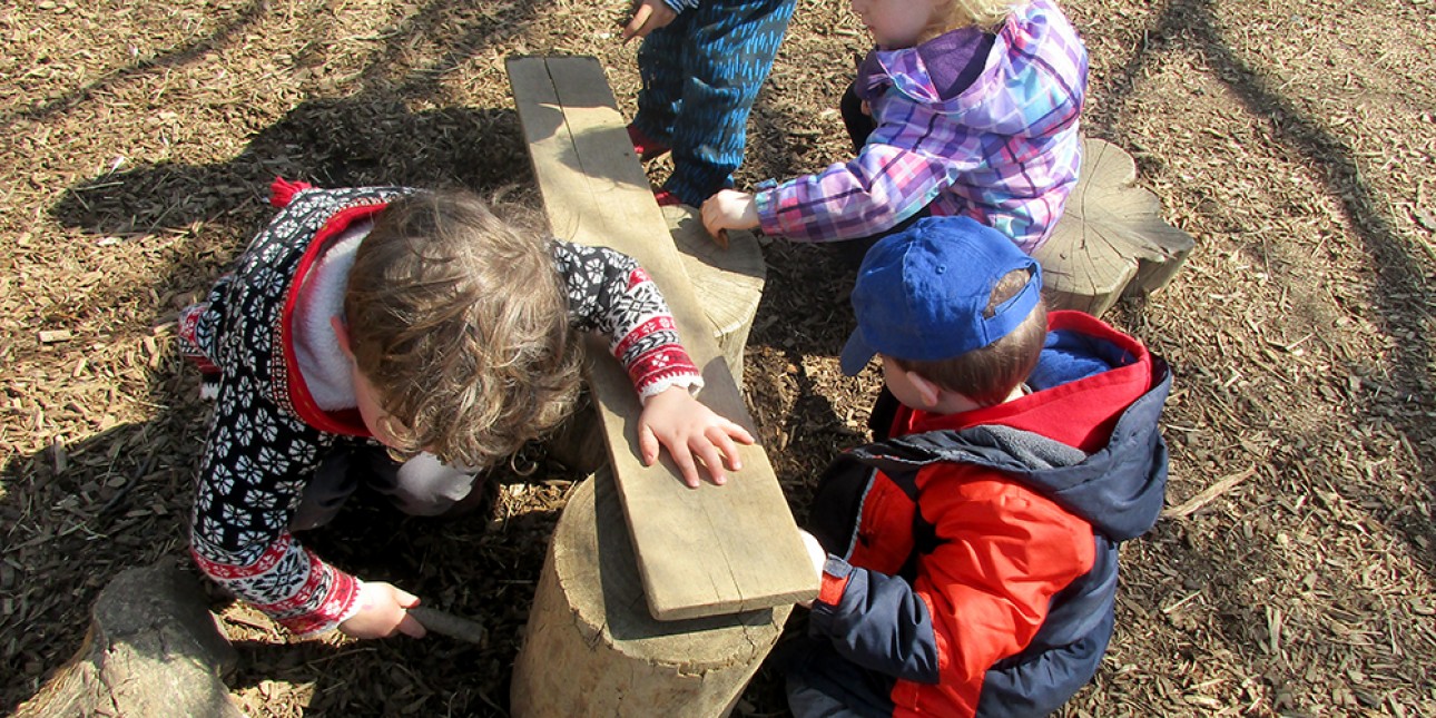 Moonbeams on the playground