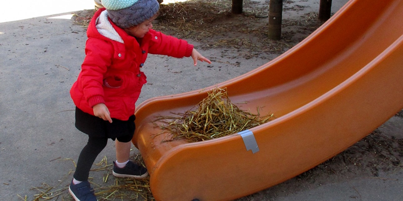 Moonbeams create hay slides