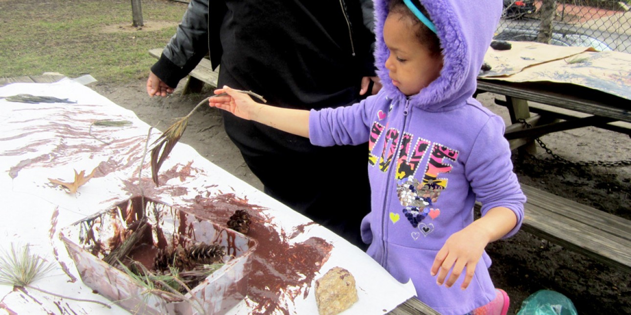 Painting with Pine Needles in the Magic Circle