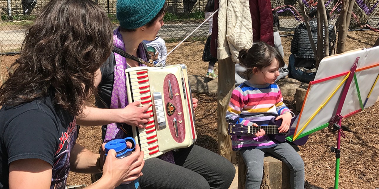 2018 Day of Play outdoor stage at PIC