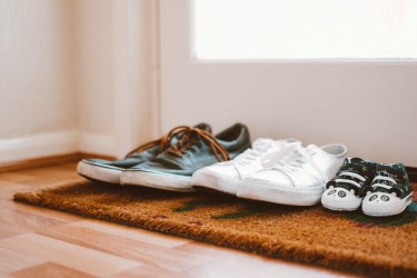 three pair of shoes photo