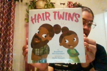PIC Teacher reads Hair Twins